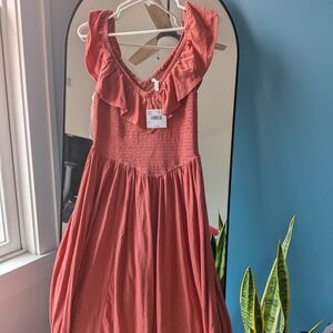 AE Sunchaser Knit Drop Waist Midi Dress